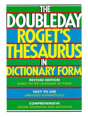 cover image of The Doubleday Roget's Thesaurus in Dictionary Form